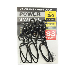 Карабин с вертлюгом Trabucco Power Swivel SS #2/0 (550lb)
